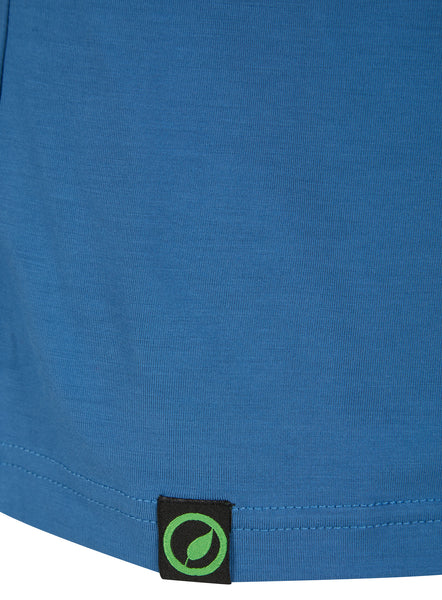 Bamboo T-Shirt V-Neck Slim Fit Blue