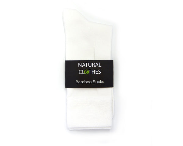 Bamboo Mid Cut Socks White - Natural Clothes Bamboo Clothing & Accessories for Men & Women