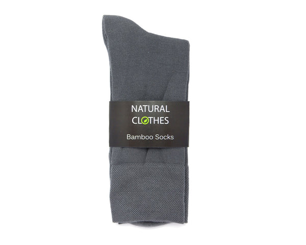 Bamboo Mid Cut Socks Grey - Natural Clothes Bamboo Clothing & Accessories for Men & Women