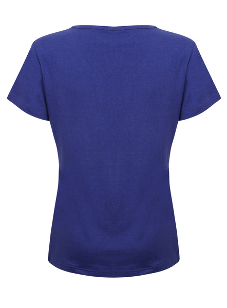 Bamboo Short Sleeve Top Blue - Natural Clothes Bamboo Clothing & Accessories for Men & Women