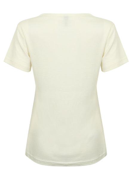 Bamboo Short Sleeve Top White - Natural Clothes Bamboo Clothing & Accessories for Men & Women
