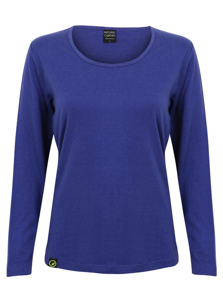 Bamboo Long Sleeve Top Blue - Natural Clothes Bamboo Clothing & Accessories for Men & Women