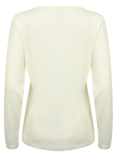 Bamboo Long Sleeve Top White - Natural Clothes Bamboo Clothing & Accessories for Men & Women