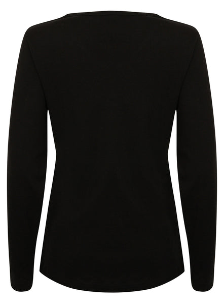 Bamboo Long Sleeve Top Black - Natural Clothes Bamboo Clothing & Accessories for Men & Women