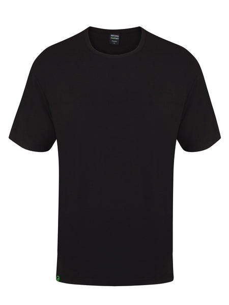 Bamboo T-Shirt Crew Neck Slim Fit Black - Natural Clothes Bamboo Clothing & Accessories for Men & Women