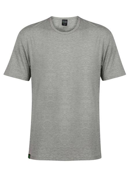 Bamboo T-Shirt Crew Neck Slim Fit Grey - Natural Clothes Bamboo Clothing & Accessories for Men & Women