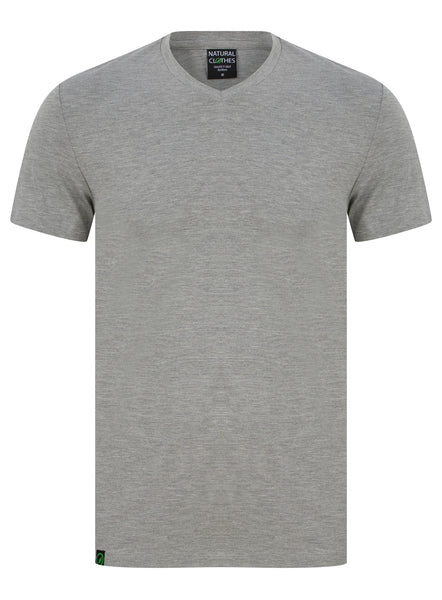 Bamboo T-Shirt V-Neck Slim Fit Grey