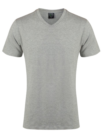 Bamboo T-Shirt V-Neck Regular Fit Grey - Natural Clothes Bamboo Clothing & Accessories for Men & Women 