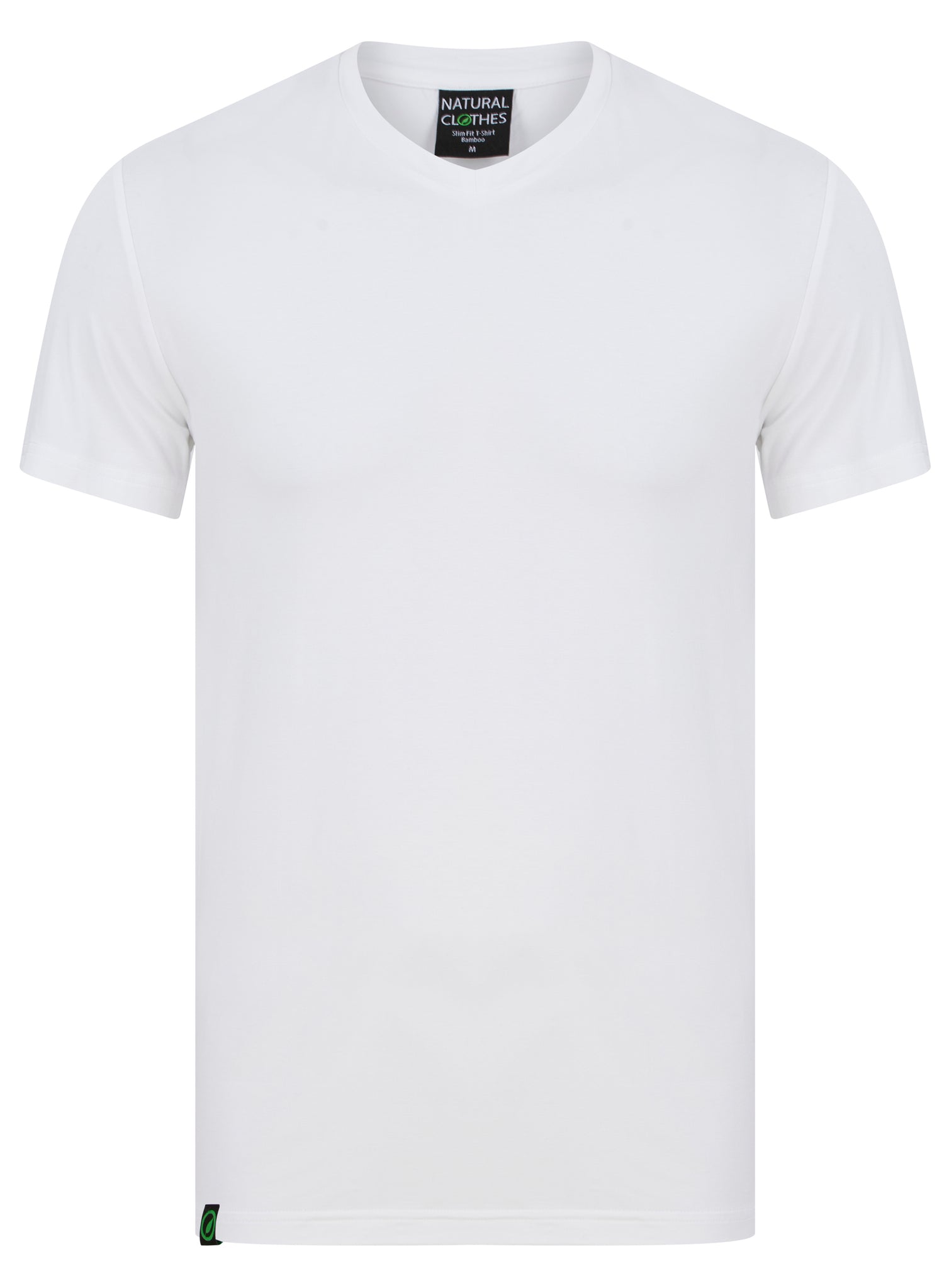 Bamboo T-Shirt V-Neck Slim Fit White