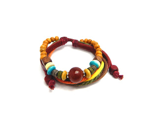 Ethnic Bracelet Moonstone Bead - Natural Clothes Bamboo Clothing & Accessories for Men & Women 