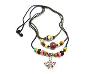 Ethnic Necklace Butterfly - Natural Clothes Bamboo Clothing & Accessories for Men & Women 