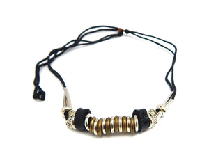 Ethnic Necklace Silver Ring - Natural Clothes Bamboo Clothing & Accessories for Men & Women 