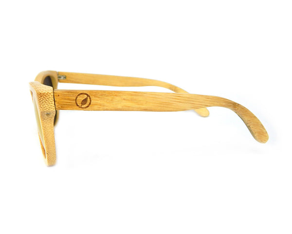 Bamboo Sunglasses Yellow Mirror BSN02 - Natural Clothes Bamboo Clothing & Accessories for Men & Women 